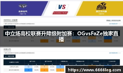中立场高校联赛升降级附加赛:OGvsFaZe独家直播